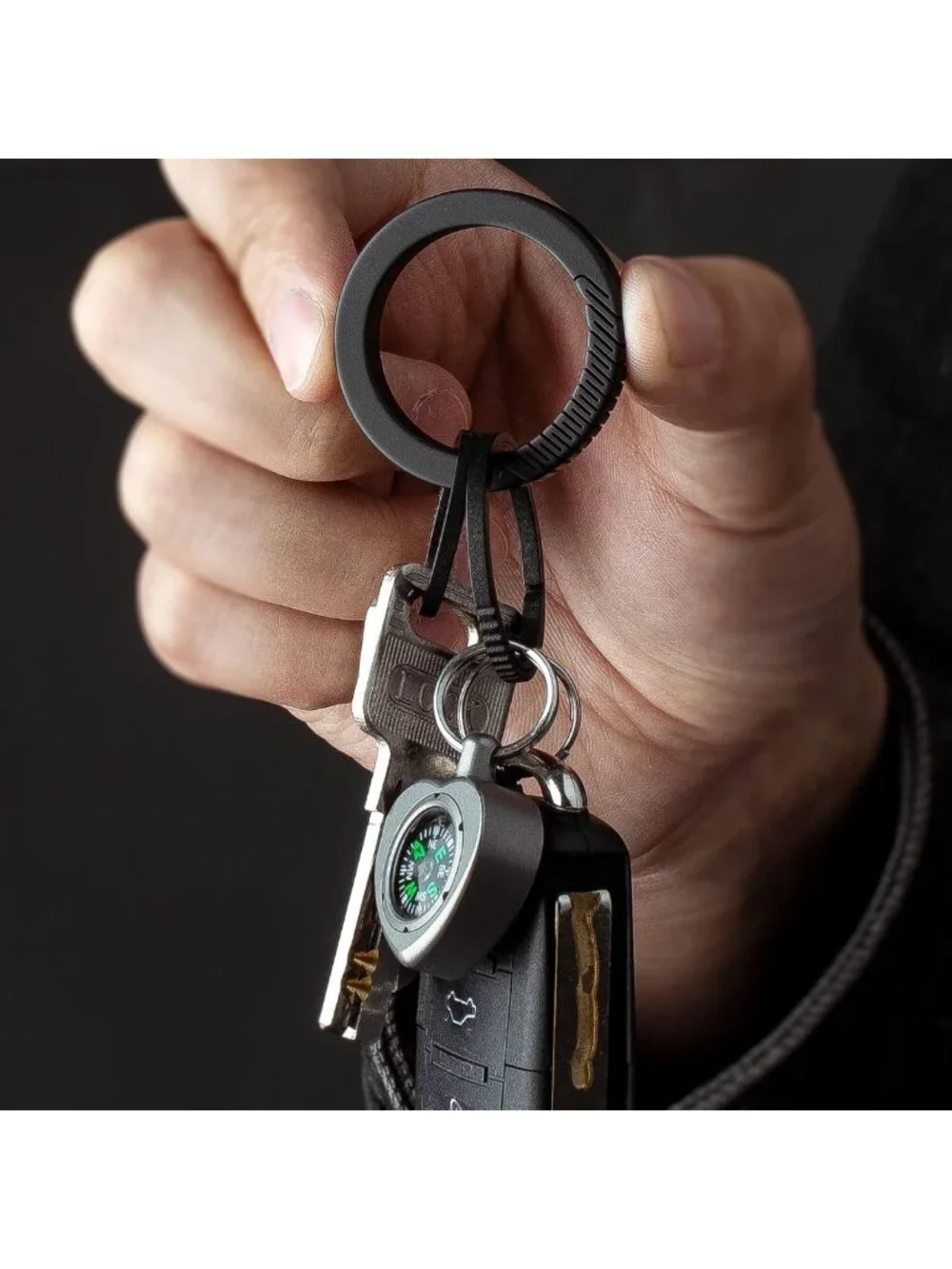 Durable Titanium Keychain Rings | Versatile Carabiner & Dog Tag Key Chain